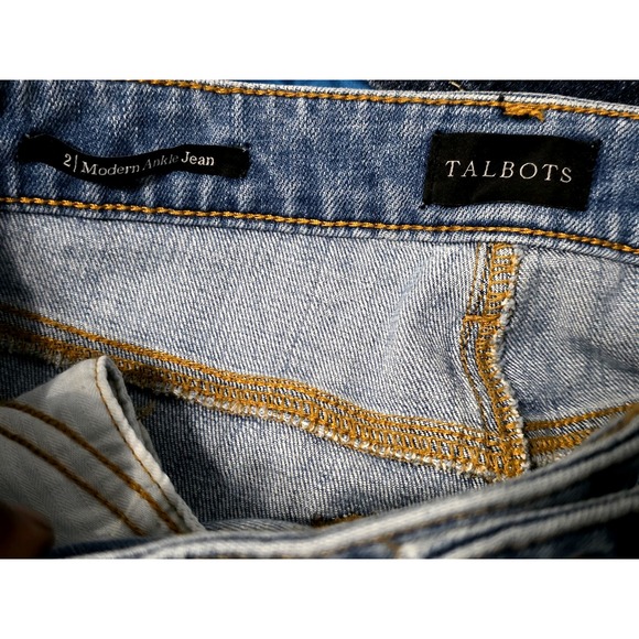 Talbots Women's 2‎ Modern Ankle Blue  Jeans High Rise 001 - Picture 9 of 13